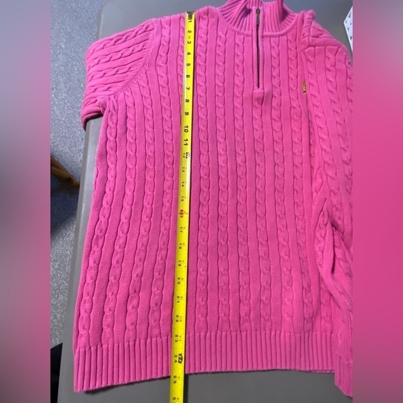 Lauren Ralph Lauren Cable Knit 1/4 Zip Sweater, Pink, Tag Removed, size unknown - Picture 14 of 14